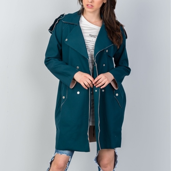 MODA ME COUTURE Jackets & Blazers - Modern Teal Jacket